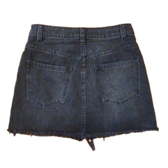 We the Free skirt jean mini skirt ZIP IT UP Free People size 24 - Picture 2 of 7